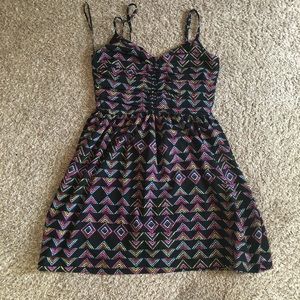 roxy bright color patterned dress
